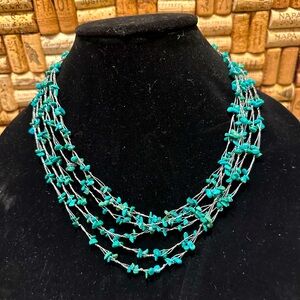 Lightweight MultiStrand Turquoise necklace